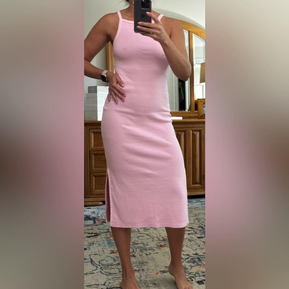 Old Navy Baby Pink Midi Dress